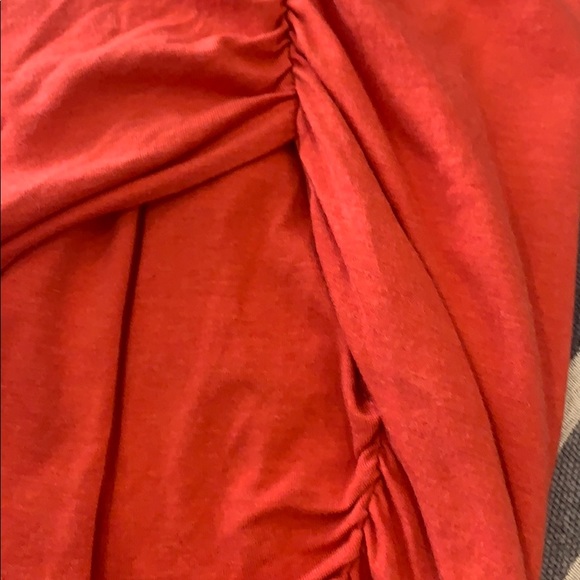 Athleta Seeker Ruched Red-Orange Tank Dress - Picture 4 of 4